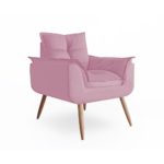 Poltrona Decorativa Amanda Suede Rose