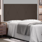 Painel Estofado para Cama King Aquilla 195 cm Café